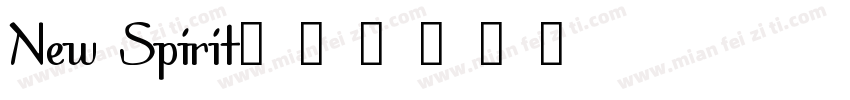 New Spirit字体转换